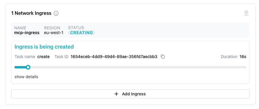 Creating an ingress