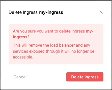Confirm the deletion
