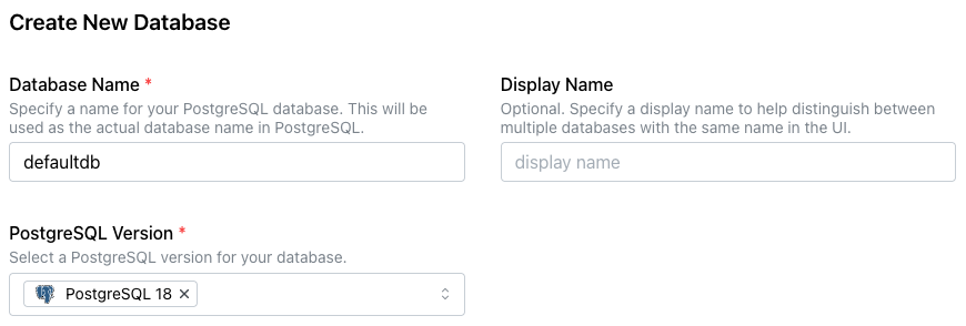 Creating a Database