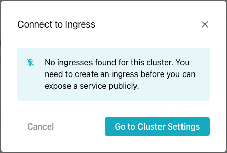 Adding an ingress